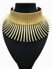 Exaggerated metal collar choker blossom necklace
