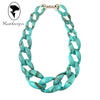 Exaggeration Acrylic Necklace Twist Strands Various Colors Necklace Neck Short Chain Women Ethnic Jewelry Collares Choker N15827