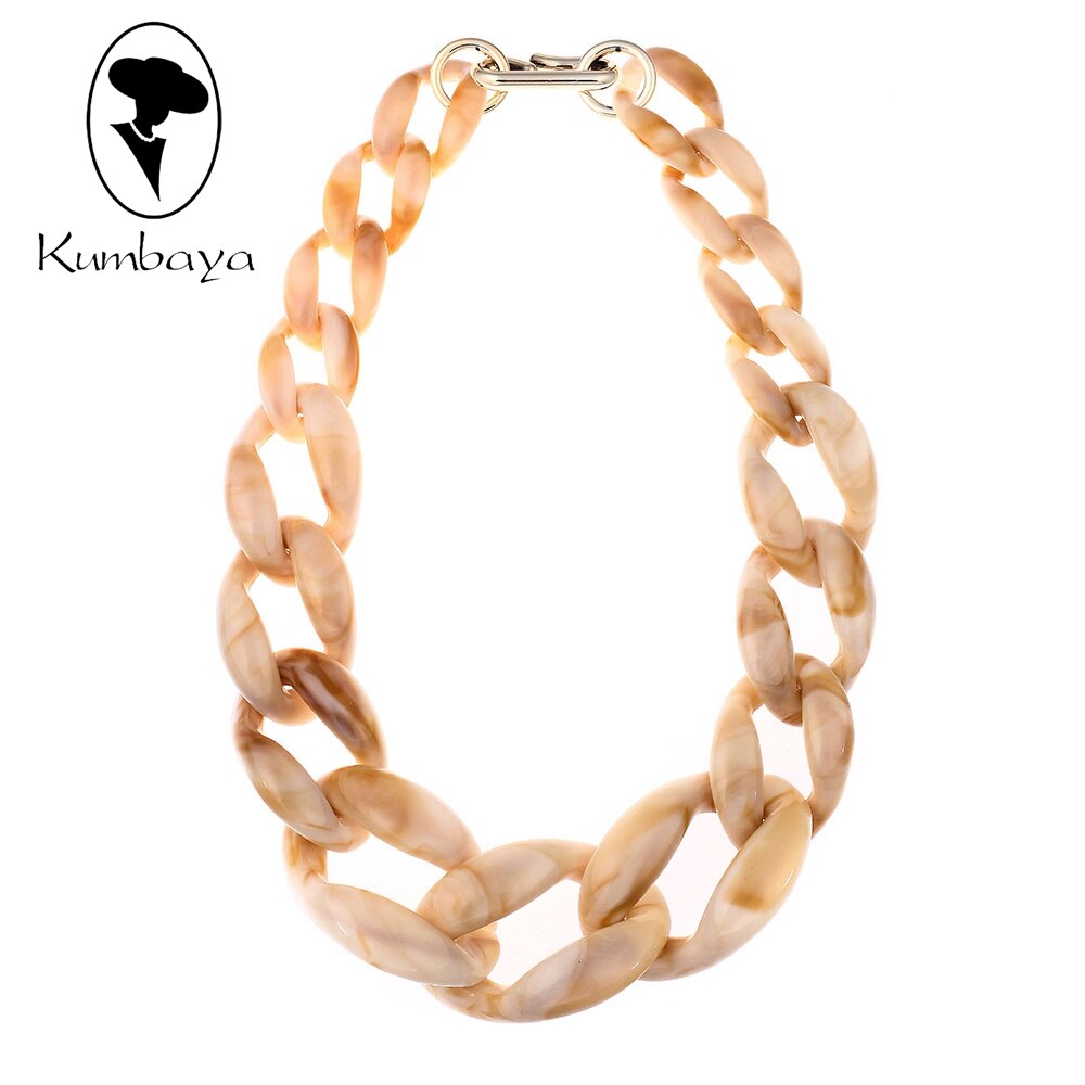 Exaggeration Acrylic Necklace Twist Strands Various Colors Necklace Neck Short Chain Women Ethnic Jewelry Collares Choker N15827