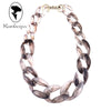 Exaggeration Acrylic Necklace Twist Strands Various Colors Necklace Neck Short Chain Women Ethnic Jewelry Collares Choker N15827