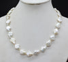 Exquisite. 11MM white. Fang Bian. Natural pearl necklace. Powerful magnetic buckle. Classic ladies party jewelry