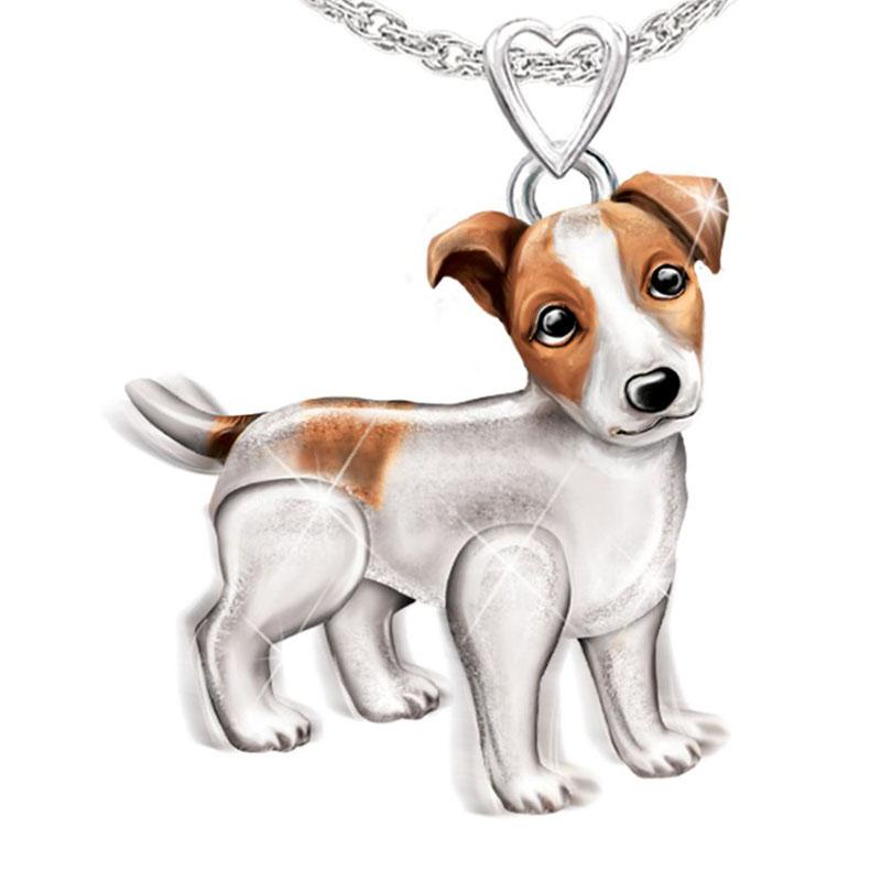 Exquisite Dog Necklace Pendant Jack Russell Terrier Gift Valentine's Day Gift Leisure Travel Jewelry Accessories