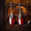 Exquisite Green Agate Women's Earrings S925 Sterling Silver Drop Earrings Jewelry Luxury Tibetan Chalcedony Stone Earrings SE15