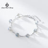 Exquisite Natural Moonstone Bead Fashion Women Bracelets Crystal 925 Sterling Silver Bracelet Wholesale Jewelry For Women