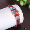 Exquisite garnet bracelet for women Three chains of garnet jewelry for bracelets