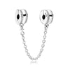 Exquisite inlaid solid starry Silver 925 safety chain