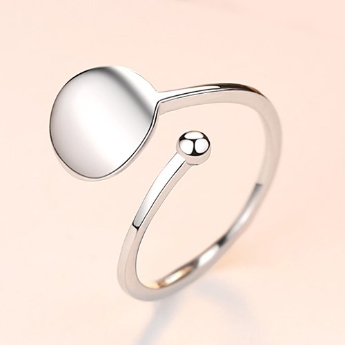 Exquisite round Adjustable Cuff Rings for Women Genuine 925 Sterling Silver Knuckle Ring Fine Jewelry Men's Silver Ring