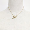 Exquisite simple gold color chain necklace star shape spiral buckle pendant short women collier stainless steel цепь man