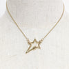 Exquisite simple gold color chain necklace star shape spiral buckle pendant short women collier stainless steel цепь man