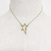 Exquisite simple gold color chain necklace star shape spiral buckle pendant short women collier stainless steel цепь man