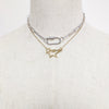 Exquisite simple gold color chain necklace star shape spiral buckle pendant short women collier stainless steel цепь man