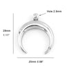 Exquisite stainless steel OX Moon Necklace Half Moon Necklaces Pendants thin Rolo cable chain DIY Gift Jewelry