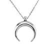 Exquisite stainless steel OX Moon Necklace Half Moon Necklaces Pendants thin Rolo cable chain DIY Gift Jewelry