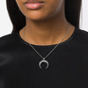Exquisite stainless steel OX Moon Necklace Half Moon Necklaces Pendants thin Rolo cable chain DIY Gift Jewelry