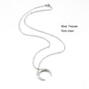Exquisite stainless steel OX Moon Necklace Half Moon Necklaces Pendants thin Rolo cable chain DIY Gift Jewelry