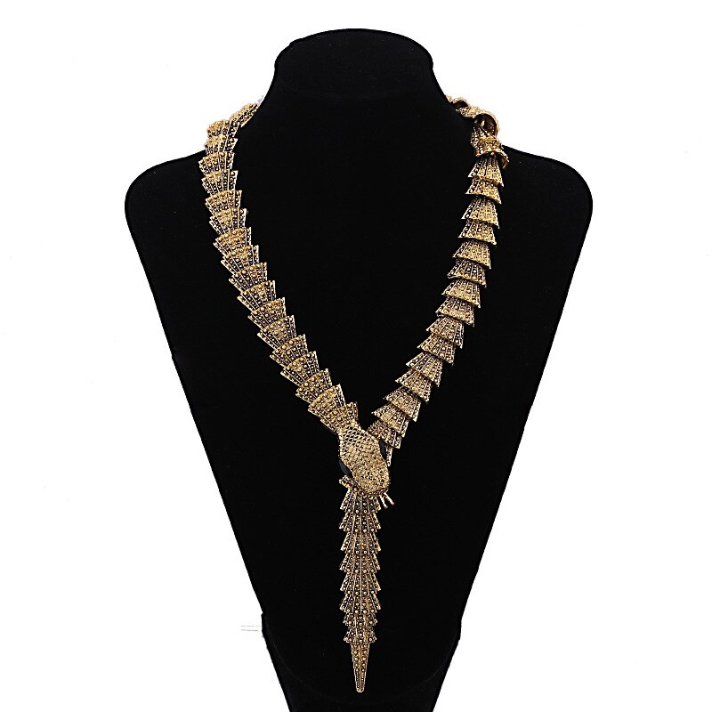 Extra Long Snake Scarf Necklace Collar Chocker Vintage Gypsy Ethnic Statement Necklace Maxi Jewelry for Women Gift