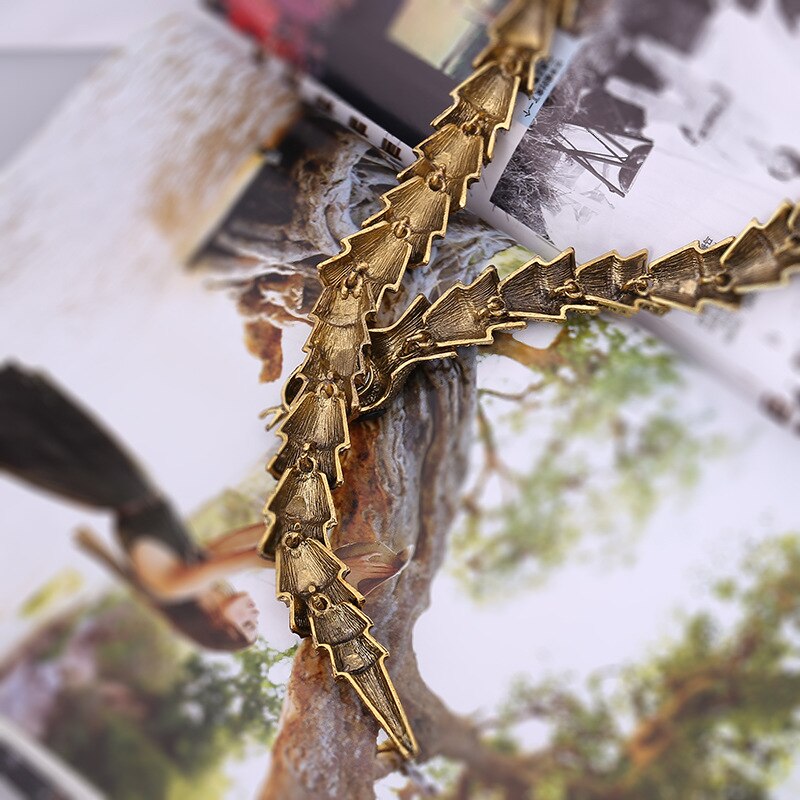 Extra Long Snake Scarf Necklace Collar Chocker Vintage Gypsy Ethnic Statement Necklace Maxi Jewelry for Women Gift