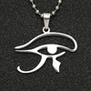 Eye Of Horus Necklace Wedjat Eye Amulet Ancient Egyptian Religion Symbol Silver Color Pendant Stainless Steel Jewelry