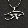 Eye Of Horus Necklace Wedjat Eye Amulet Ancient Egyptian Religion Symbol Silver Color Pendant Stainless Steel Jewelry