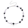 Eye Pattern Round Acrylic Irregular Shaped Choker Necklace Pearl Zinc Alloy Beaded Necklace For Femme Jewelry Gift 35cm-1 Piece