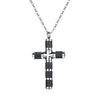 EyeYoYo Classic Retro Shiny Cubic Zirconia Cross For Men Women Cruz Choker Pendant Necklace Party Jewelry