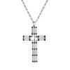 EyeYoYo Classic Retro Shiny Cubic Zirconia Cross For Men Women Cruz Choker Pendant Necklace Party Jewelry