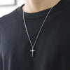 EyeYoYo Classic Retro Shiny Cubic Zirconia Cross For Men Women Cruz Choker Pendant Necklace Party Jewelry