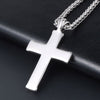 EyeYoYo Wheat Ears Cross Pendant Necklace Men Male 316 Stainless Steel Vintage Cruz Necklaces