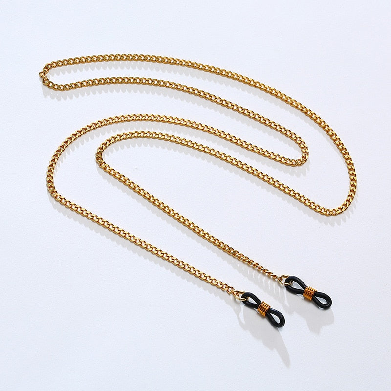 Eyeglass Chain Silver Color Glasses Chains Necklace Stainless Steel Sunglasses Links Holder Grandmother Chains for Men Women
