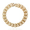 F&U Europe Popular Unique Design Zinc Alloy Gold and Silver Color Chain Choker Necklace