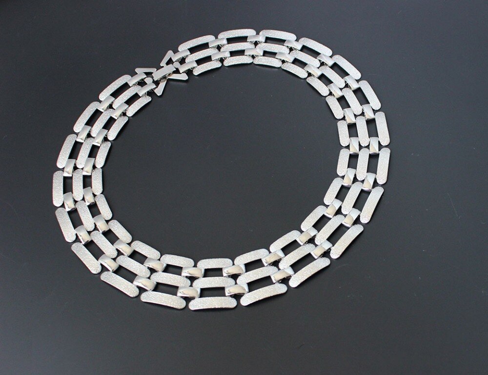 F&U Europe Popular Unique Design Zinc Alloy Gold and Silver Color Chain Choker Necklace