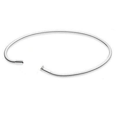 100% 925 Silver Basic Bracelet (Multiple Style Selection) Gold Color Rose Gold Silver Color DIY Beaded Chain Head