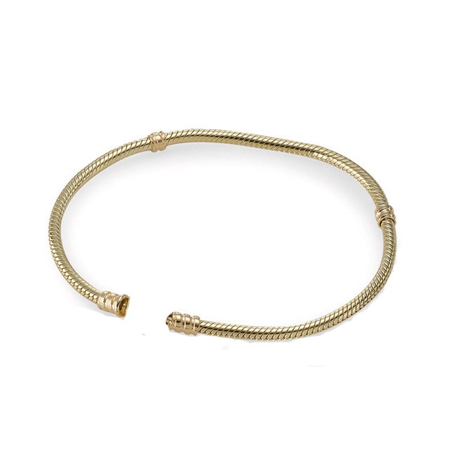 100% 925 Silver Basic Bracelet (Multiple Style Selection) Gold Color Rose Gold Silver Color DIY Beaded Chain Head