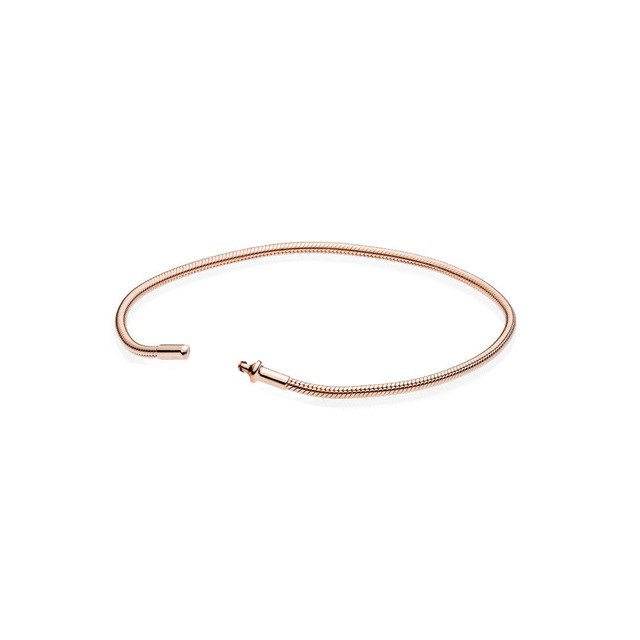 100% 925 Silver Basic Bracelet (Multiple Style Selection) Gold Color Rose Gold Silver Color DIY Beaded Chain Head