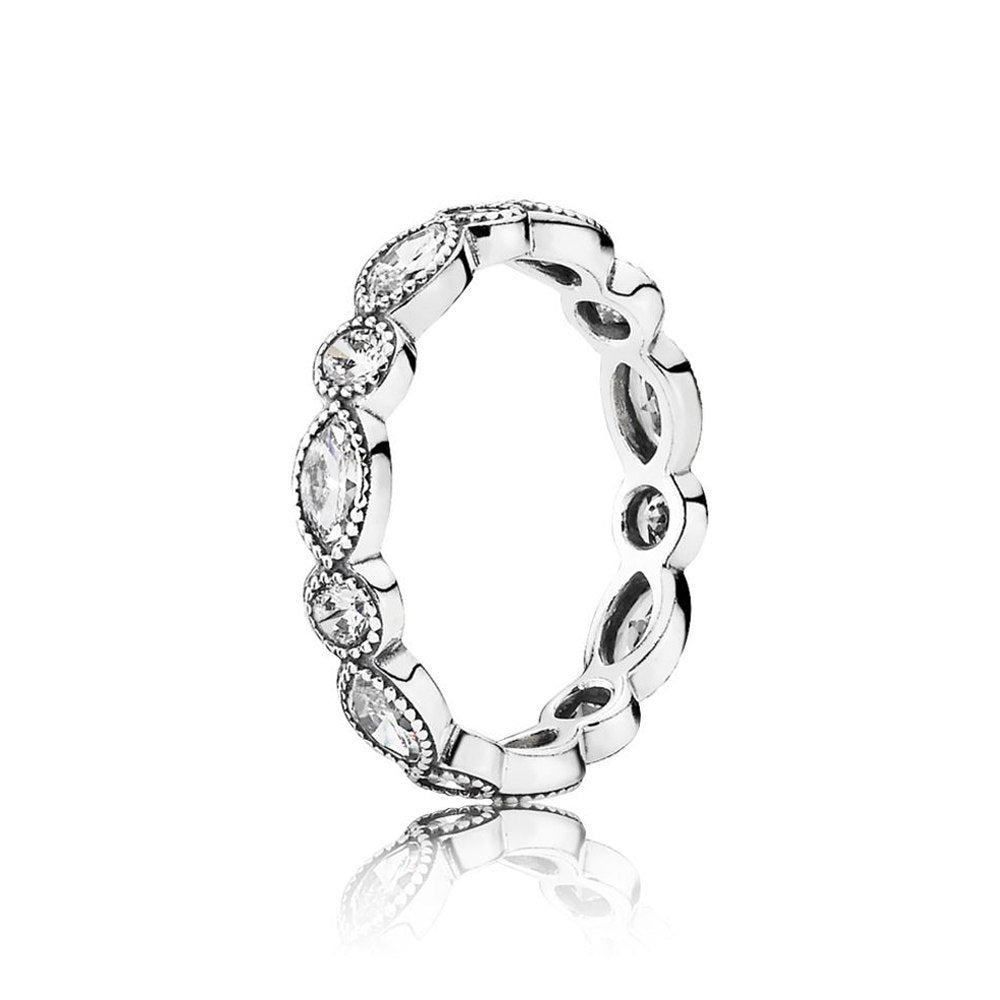 100% 925 Sterling Silver 1:1 Authentic Classic 187295CZ Rose Modern LovePods Ring Glamour Vintage Women Ring Jewelry