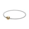100% 925 Sterling Silver 1:1 Charm Beads SHINE HEART MOMENTS ROSE BRACCIALE RIGIDO IN ARGENTO LA BELLA E LA BESTIA