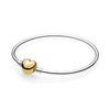 100% 925 Sterling Silver 1:1 Charm Beads SHINE HEART MOMENTS ROSE BRACCIALE RIGIDO IN ARGENTO LA BELLA E LA BESTIA