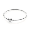 100% 925 Sterling Silver 1:1 Charm Beads SHINE HEART MOMENTS ROSE BRACCIALE RIGIDO IN ARGENTO LA BELLA E LA BESTIA
