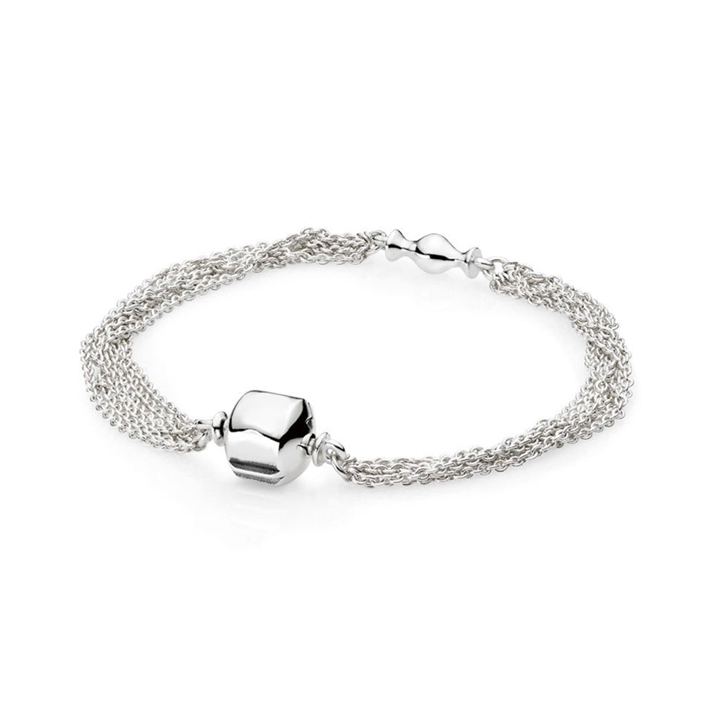 100% 925 Sterling Silver 1:1 Charm Beads SHINE MOMENTS SMOOTH ROSE WITH LOCK YOUR PROMISE SIGNATURE PADLOCK