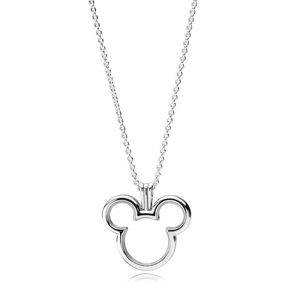 100% 925 Sterling Silver 1:1 Genuine Original Floating Box Charm Necklace Fish High heels Bee Charm Necklace Gift