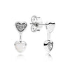 100% 925 Sterling Silver 1:1 Genuine Smile Long Stud Earrings Heart Star Geometric Lamination Charm Long Ear Stud Women