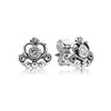 100% 925 Sterling Silver 1:1 Genuine Smile Long Stud Earrings Heart Star Geometric Lamination Charm Long Ear Stud Women