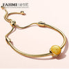 100% 925 Sterling Silver New 18K Gold Shining Twinkle Bracelet Sunshine Sunshine Beaded Bracelet Set