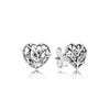 100% 925 Sterling Silver Twist Of Fate FLOURISHING HEART EARRING FOREVER SIGNATURE ALL BRILLIANT MARQUISE EARRING