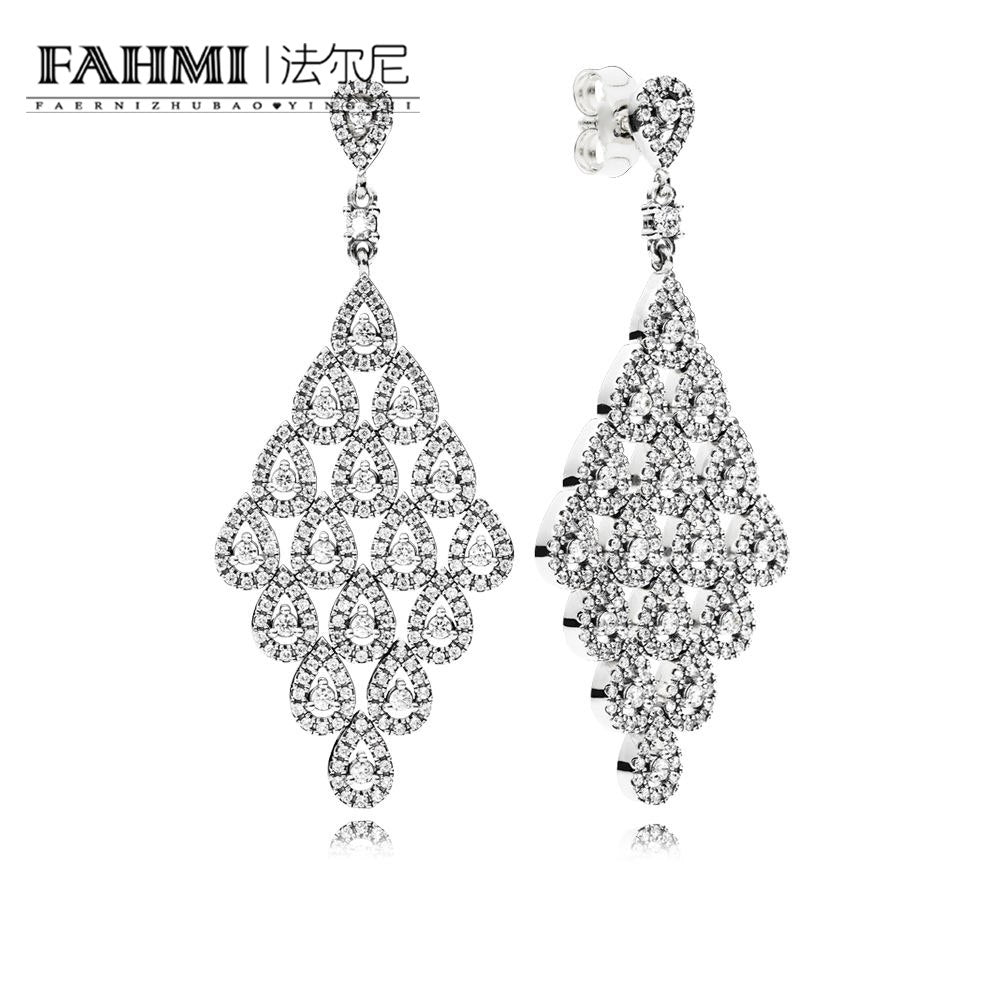 100% 925 sterling silver 296321CZ Cascading Glamour Limited Edition Earrings, Clear CZ Fashion Simple Women's Gifts