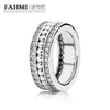 100% Sterling silver 1:1 Glamour 190962CZ FOREVER SILVER STATEMENT RING Original Women wedding Fashion Jewelry 2020