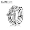 100% Sterling silver 1:1 Glamour 190995CZ DELICATE SENTIMENTS RING BAND Original Women wedding Fashion Jewelry 2020