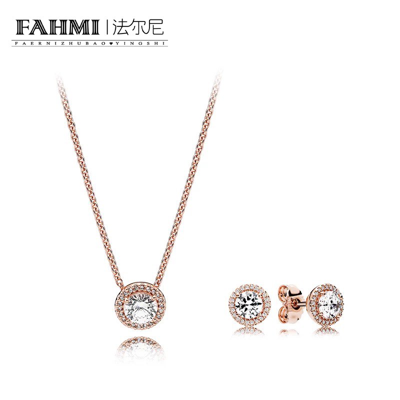 2020 Years fashion Women Temperament Of S925 Sterling Silver Necklace Earrings Suit Gift Necklace Free Package Mail
