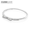 Fine jewelry 925 Sterling Silver Bangle with Women Wedding & Party 590536CZ Fashion Bow Tie Diamond Bracelet Fit love