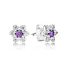FAHMI100% 925 Sterling Silver Snowflake Earrings Crystal Fashion Charm Beads Jewelry For Women Gift
